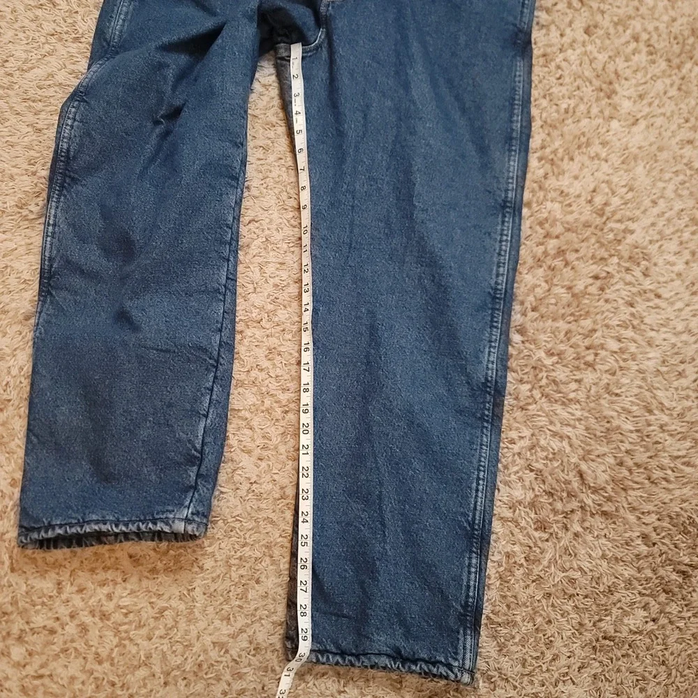 Wrangler Rugged Wear Jeans Mens‎ 38x30 Blue Quilted Red Lined Insulated Denim
